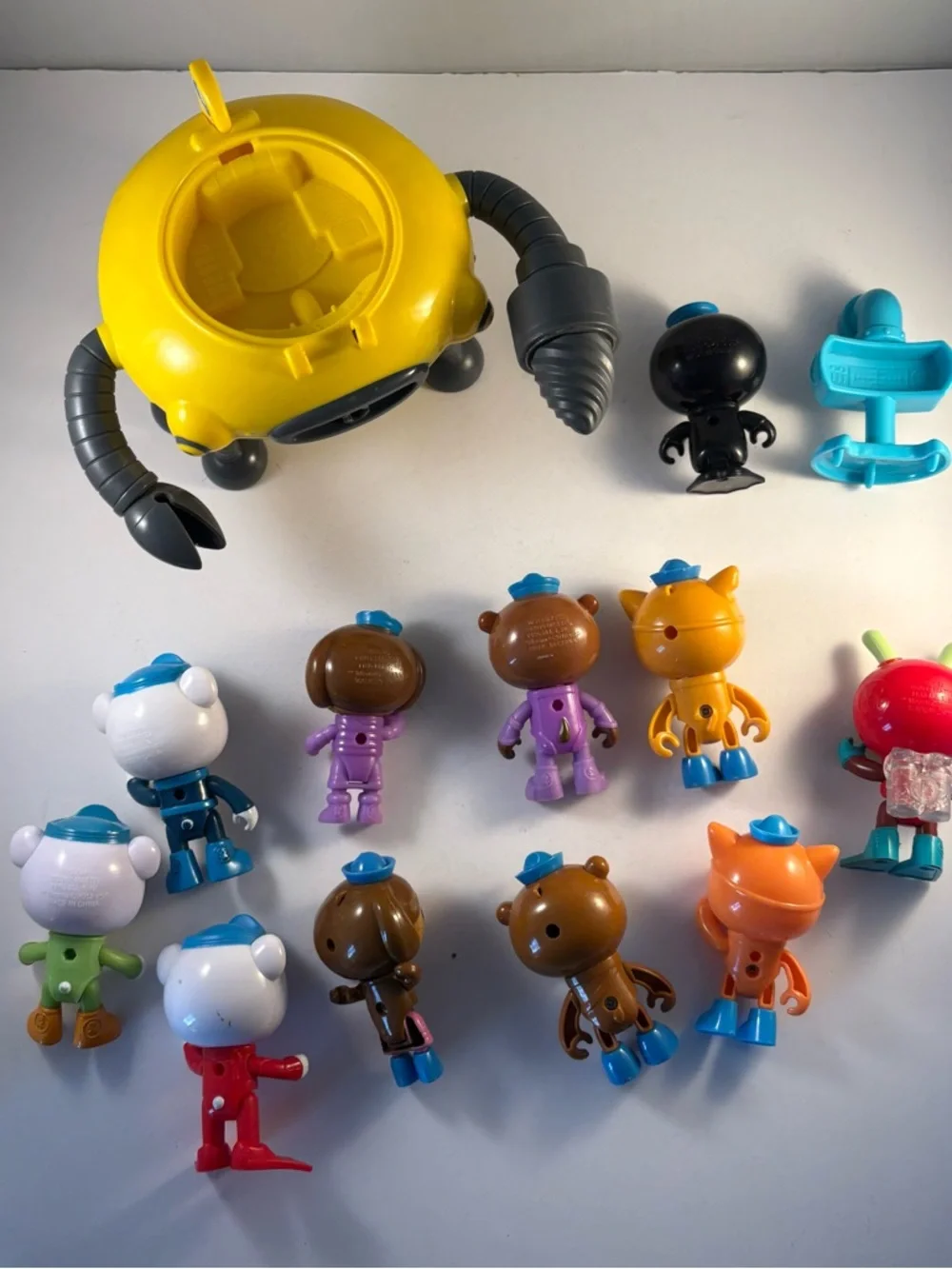 Lot Octonauts 11 Figures XRay Vehicle Gup-D‎ Claw & Drill Yellow NO Windshield